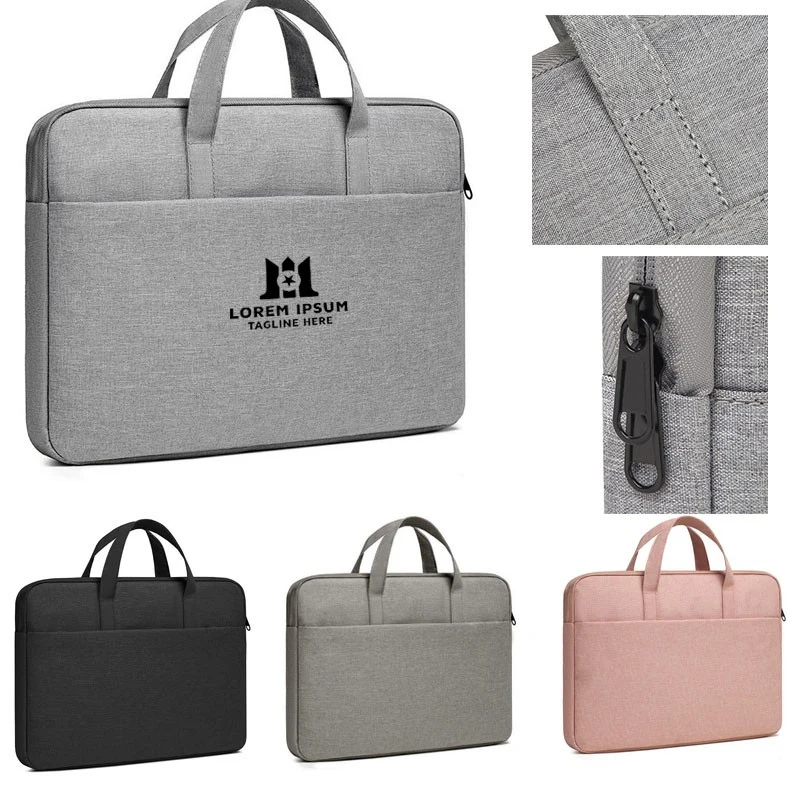 15.6" Water-Resistant Fleece-Lined Handheld Laptop Bag 1