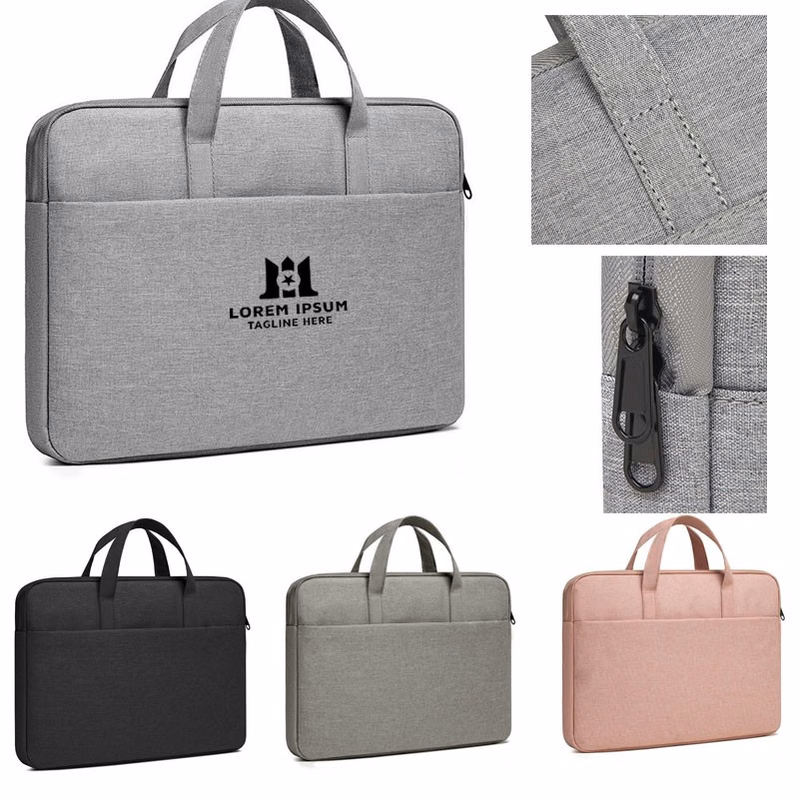 15.6" Water-Resistant Fleece-Lined Handheld Laptop Bag
