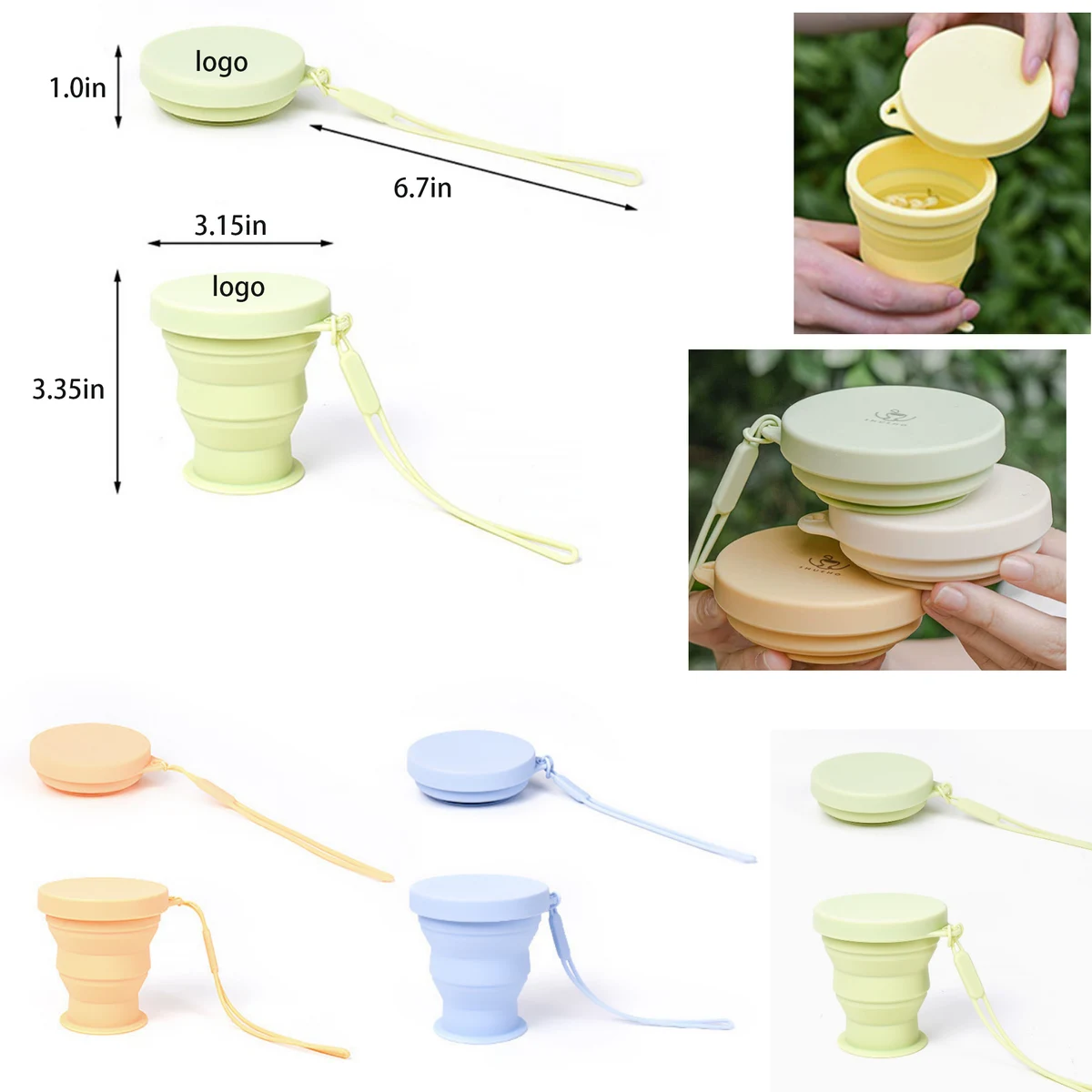 Portable Outdoor Foldable Silicone Water Cup 1