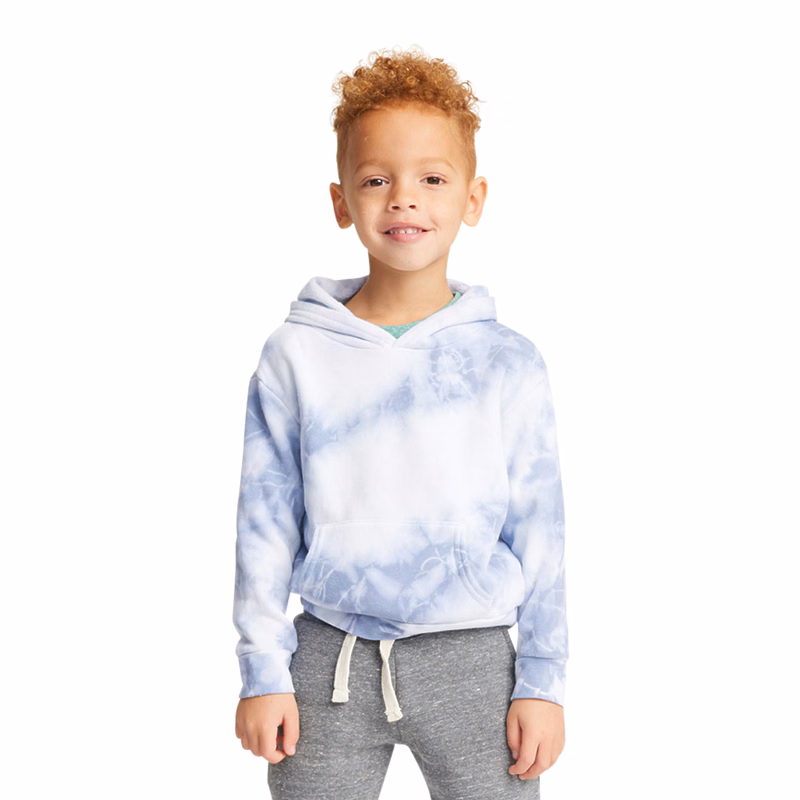 Toddler Fleece Cloud Tie Dye Pullover Hoodie