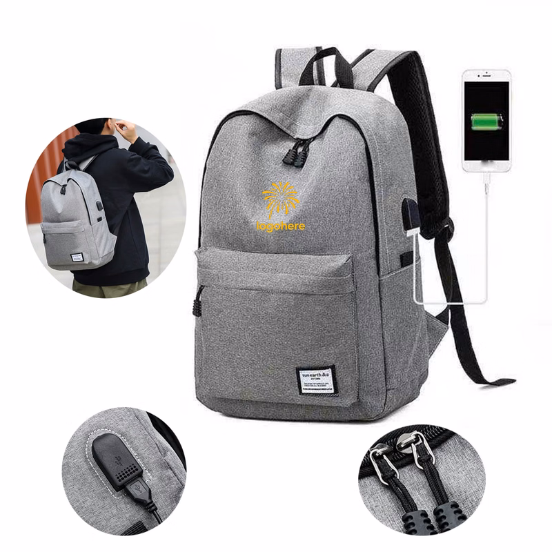 MOQ 10 Business Laptop Backpack USB and Headphone Port