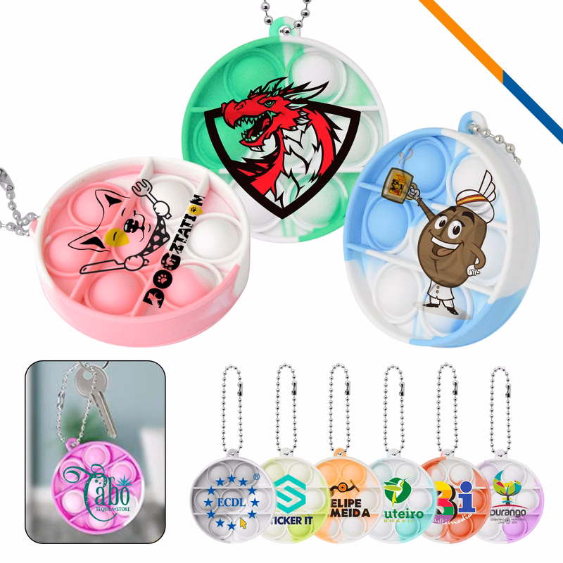 Mini Round Bubble Keychain