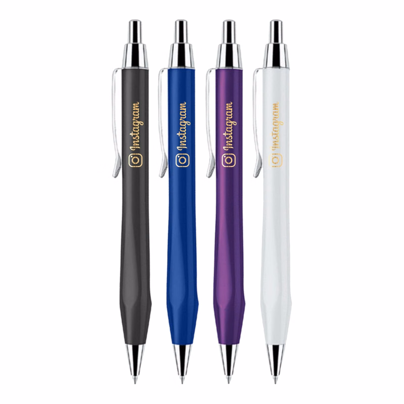 Union Printed - Pear Solid Brass Click Metal Pen