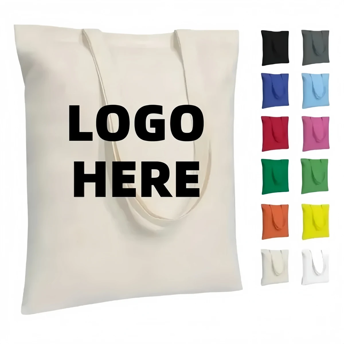 Canvas Large Tote Bag, custom tote bag with logo imprint 1