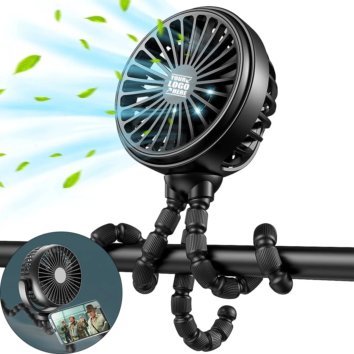 Portable Stroller Fan With Flexible Tripod 1