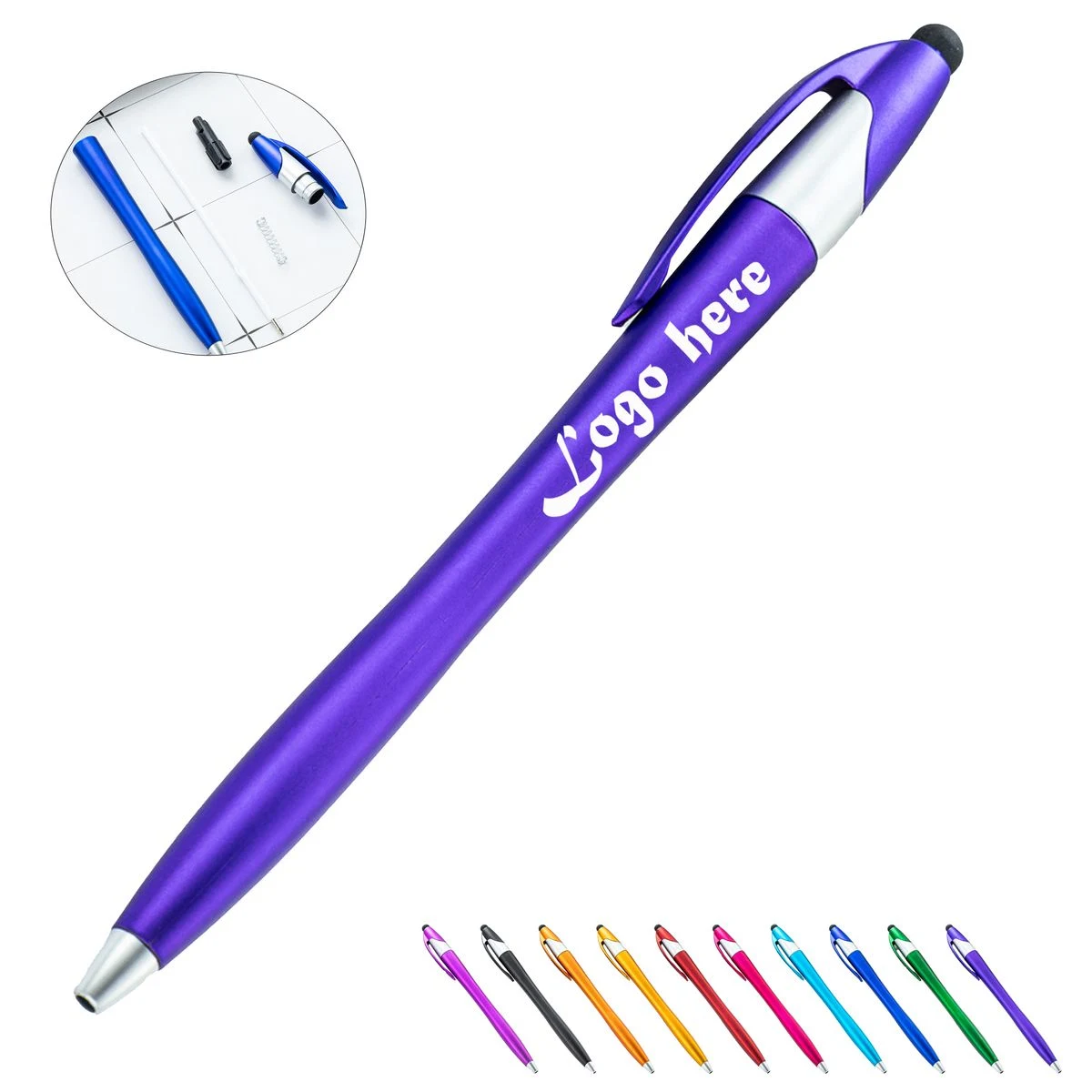 Personalized Touchscreen Writing Pen, custom pen with logo imprint 1