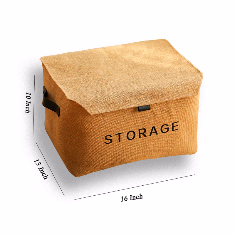 Jute Storage Basket - Large Size w/ Lid
