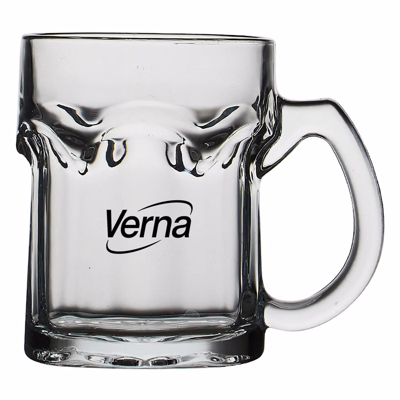 17oz Classic Thick Glass Mug w/ Handle