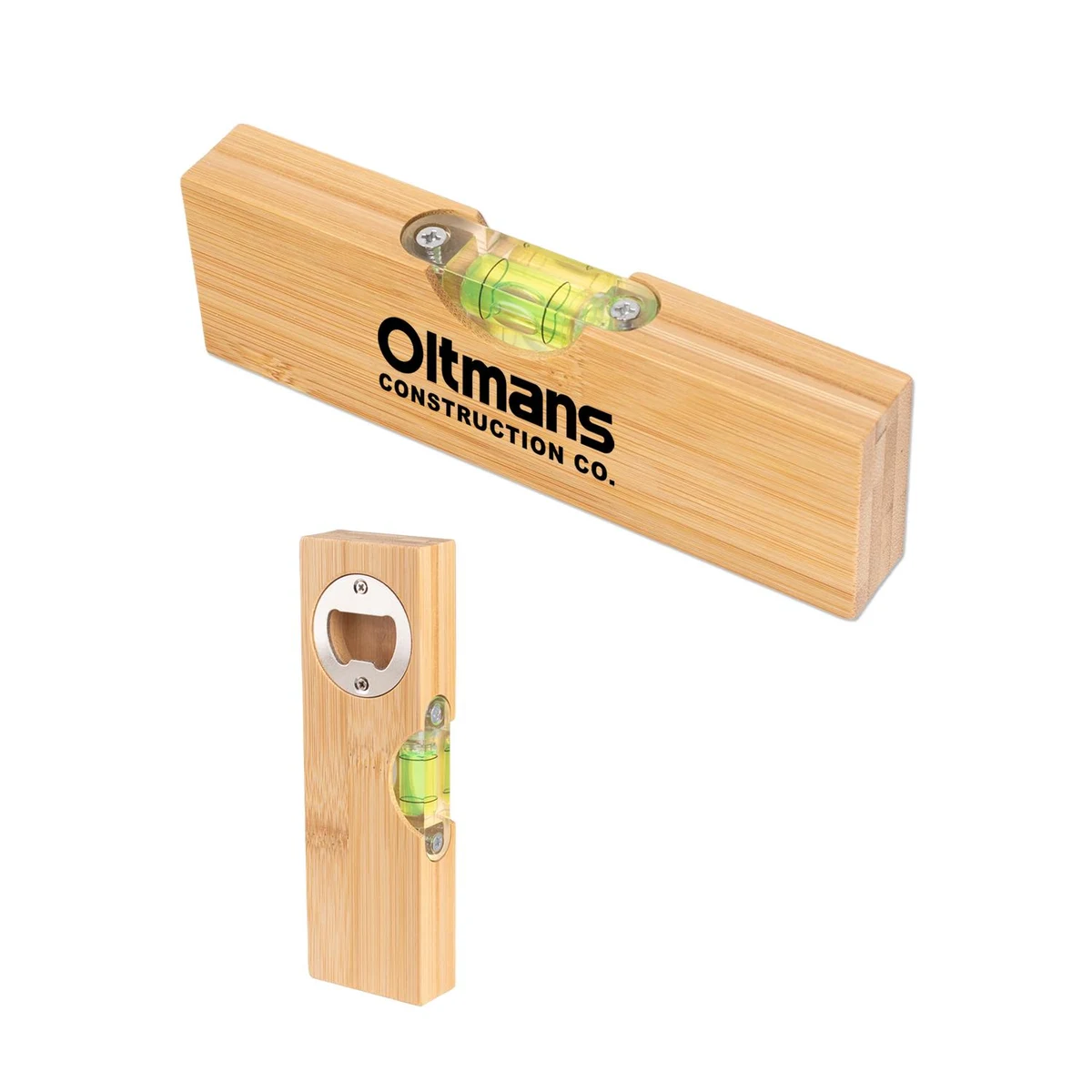 6" Bamboo Level with Bottle Opener 1