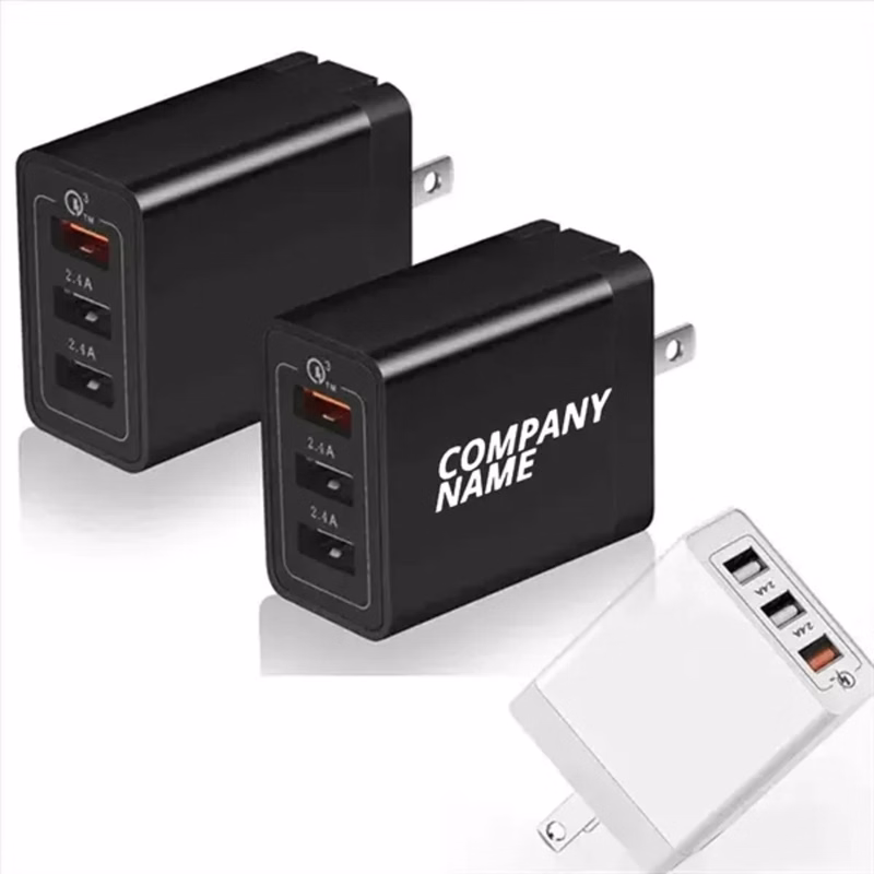 Compact 3 Port USB Wall Charger