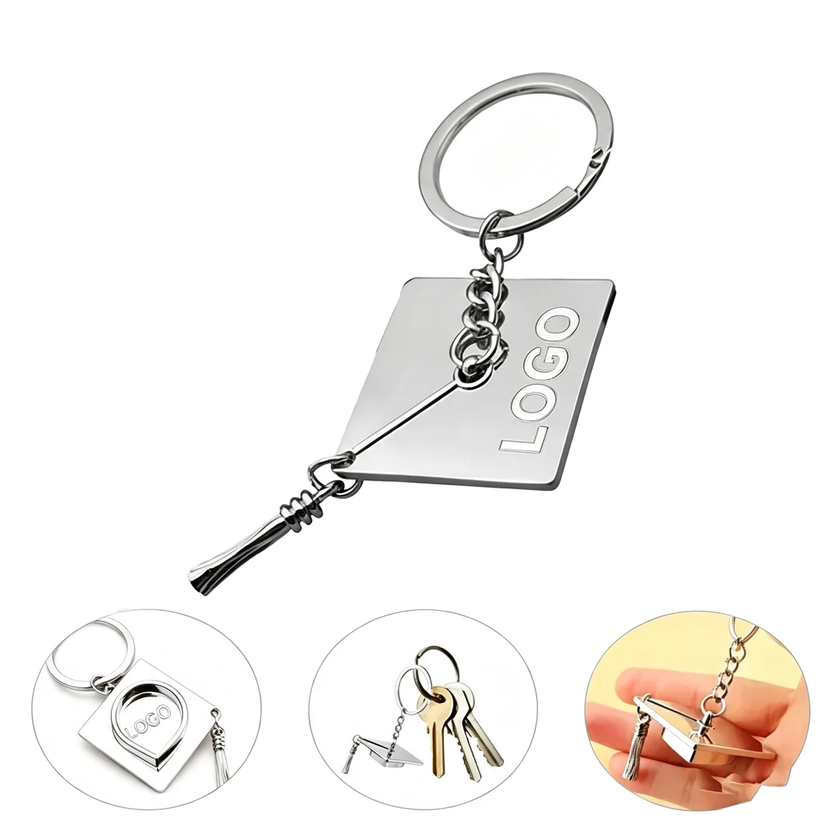 Academic Grad Cap Keychain 1