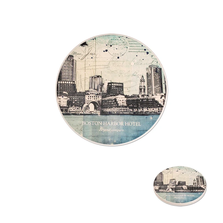 Single Round Absorbent Stone Coaster 1