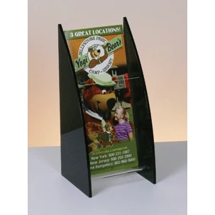 Countertop Brochure Holder with Arc Sides - 1-Tier, 1-Pocket - 4w 1
