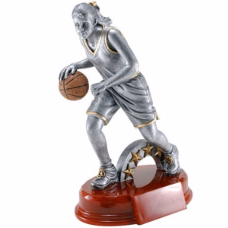 7-1/2" Basketball-Female Resin Figure
