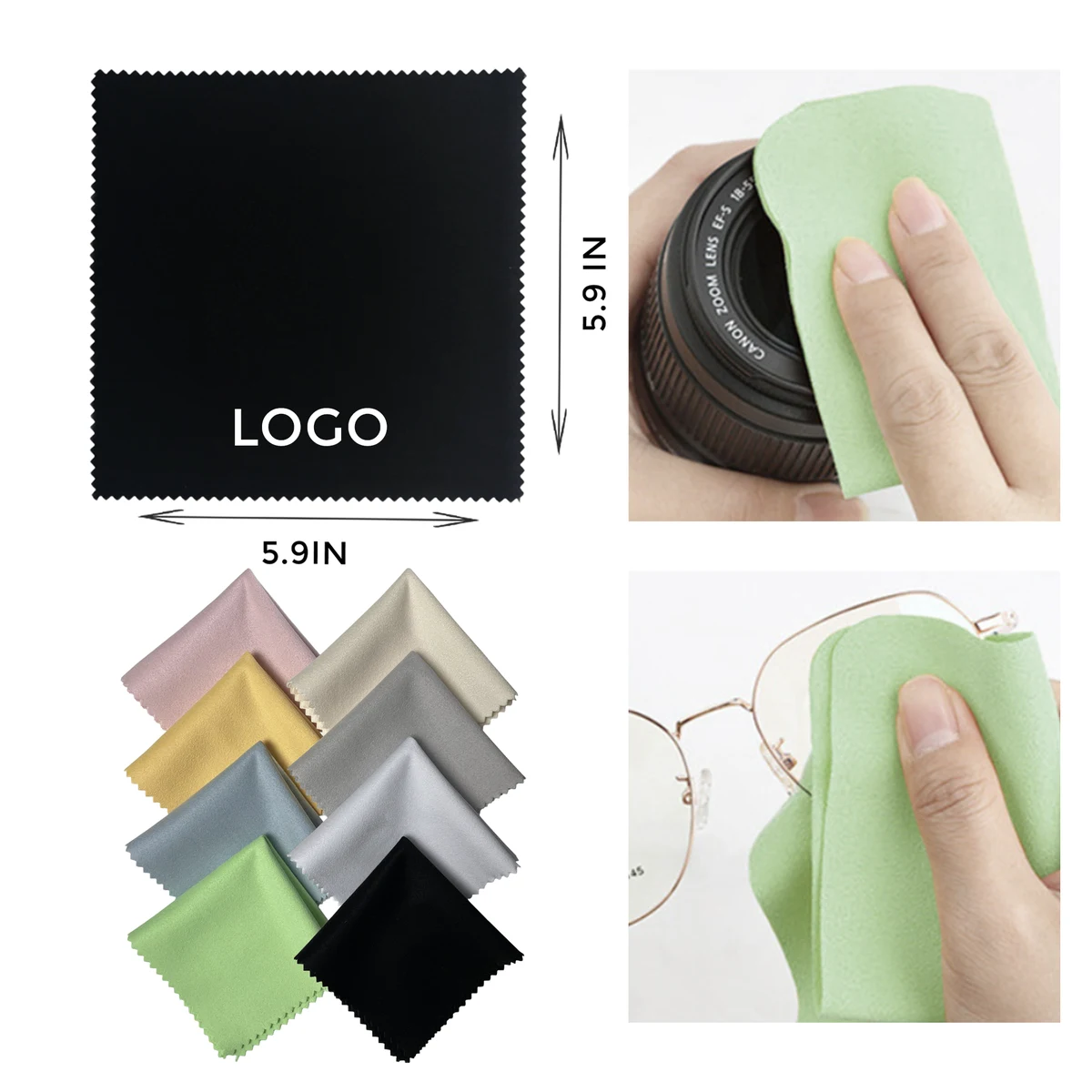 MOQ 10 PCS Gentle Ultra - Fine Fiber Eyeglass Cloth 1