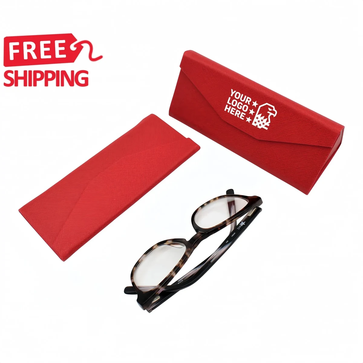 Foldable PU Leather Eyeglass Case 1