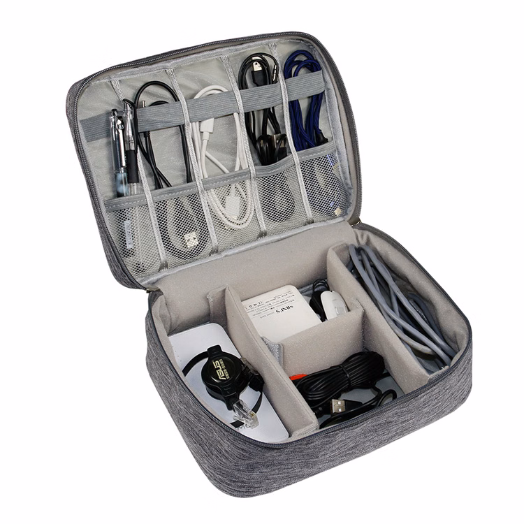 Digital Storage Bag USB Data Cable Organizer Earphone Wire B