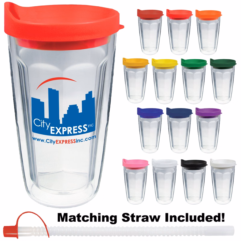16oz Thermal Dual Walled Travel Tumbler - Screen Print