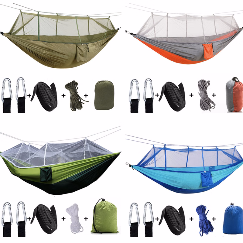 Single & Double Camping Hammock with Net Mosquito/Bug