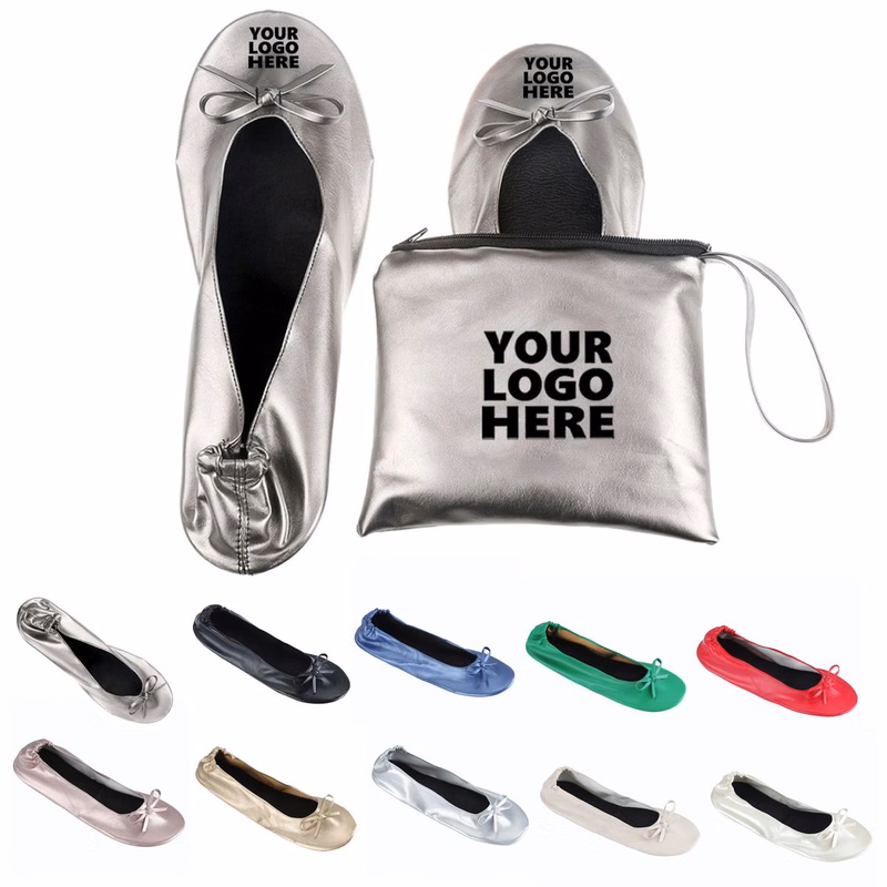 Women Flexible Foldaway Round Toe Ballet Shoes