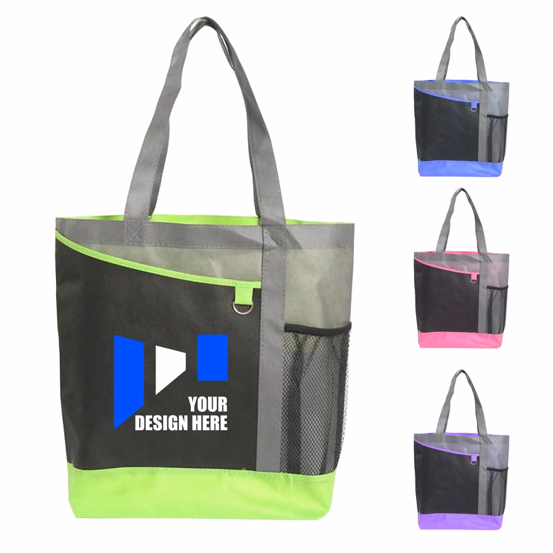 Patchwork Color Non-woven Handbag