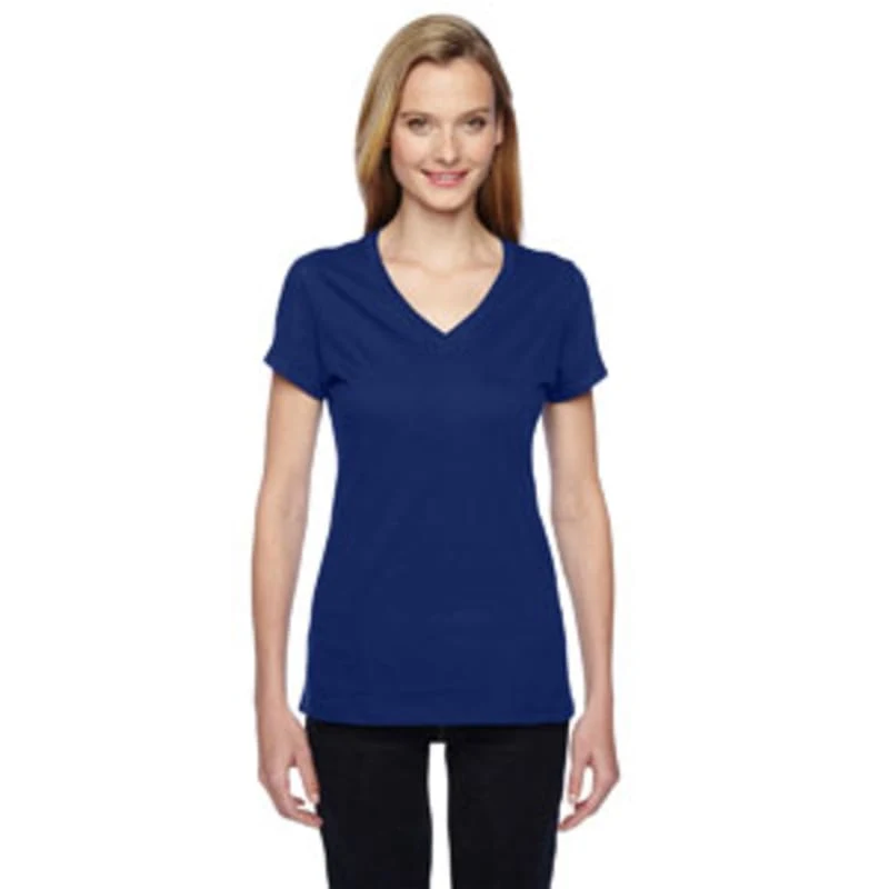 Fruit Of The Loom Ladies 4.7 Oz. 100% Sofspun Cotton Jersey Junior V-Neck T-Shirt 1