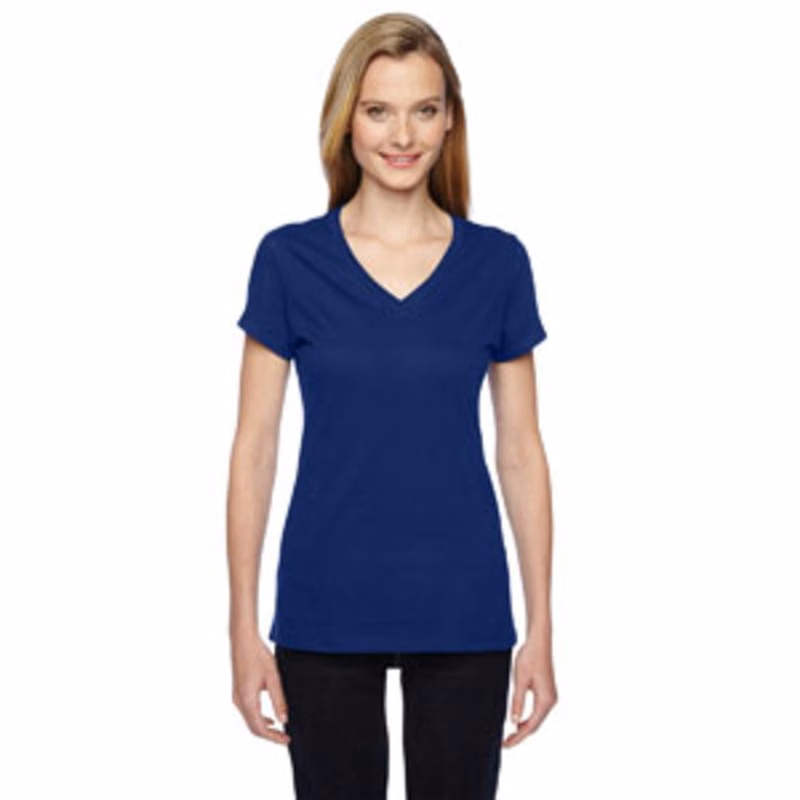 Fruit Of The Loom Ladies 4.7 Oz. 100% Sofspun Cotton Jersey Junior V-Neck T-Shirt