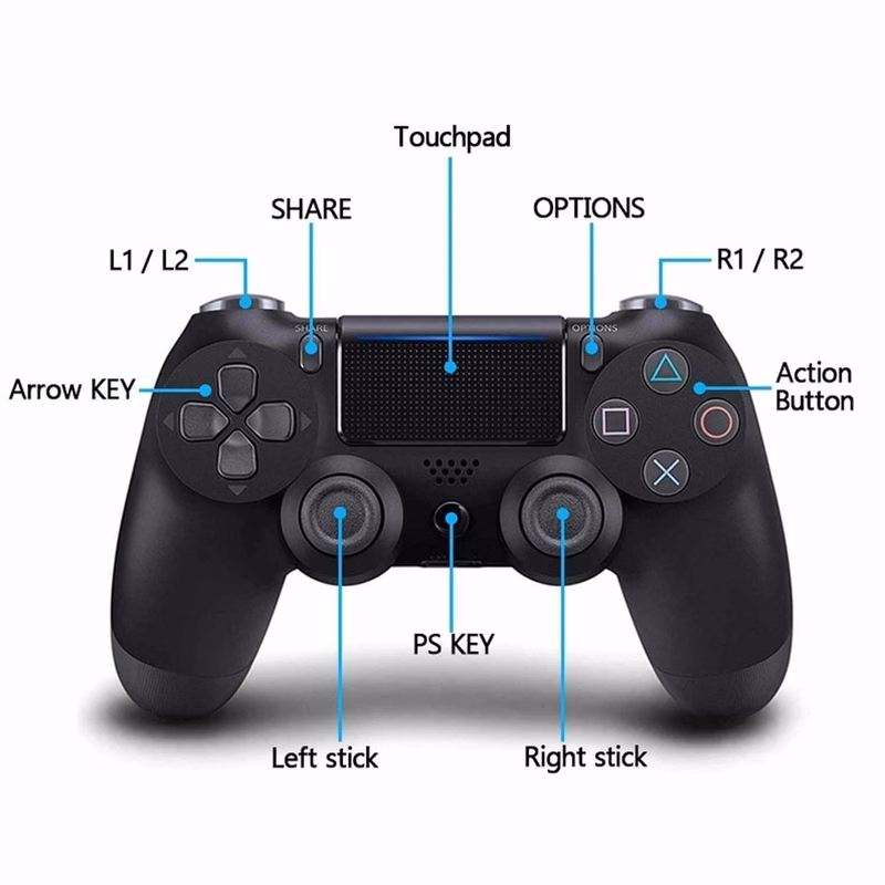 PS4 gamepad dual motor 6 axis P4 with tooth controller