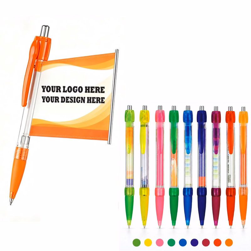 Retractable Plastic Ballpoint Pen with Pull-Draw Design