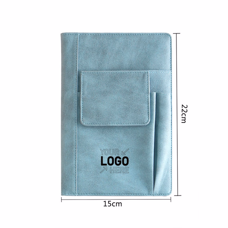 Multi-Pocket Pu Leather Notebook