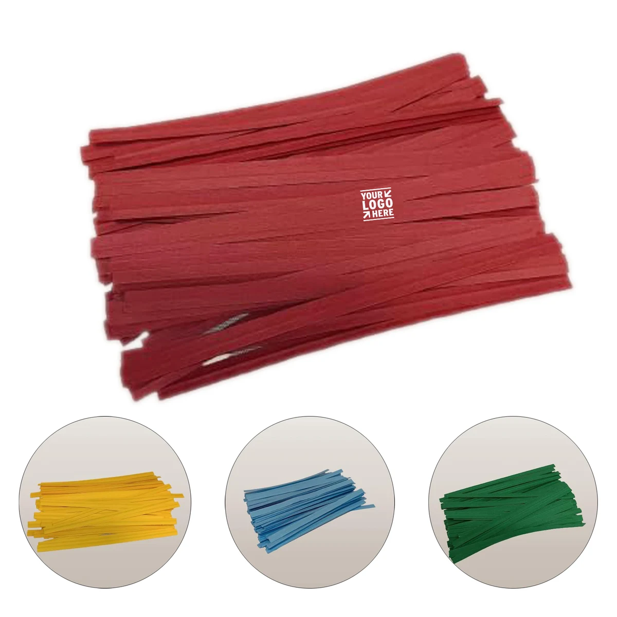 2000pcs 7" Bulk Laminated Paper Twist Ties With Dispenser Box 1
