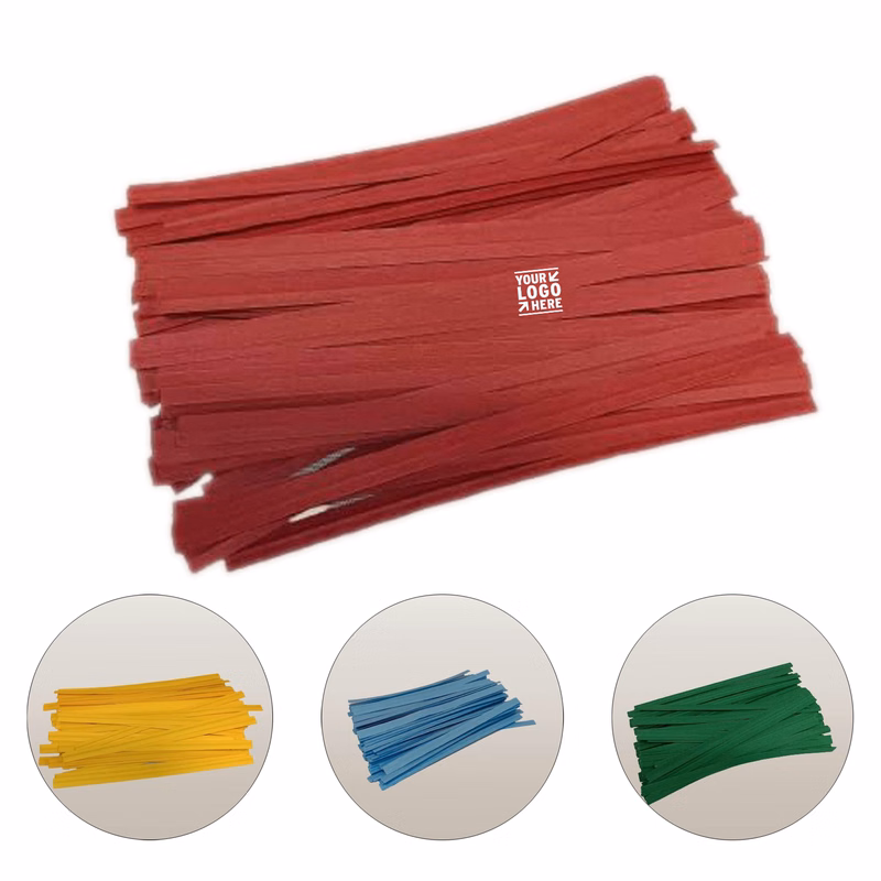 2000pcs 7" Bulk Laminated Paper Twist Ties With Dispenser Box