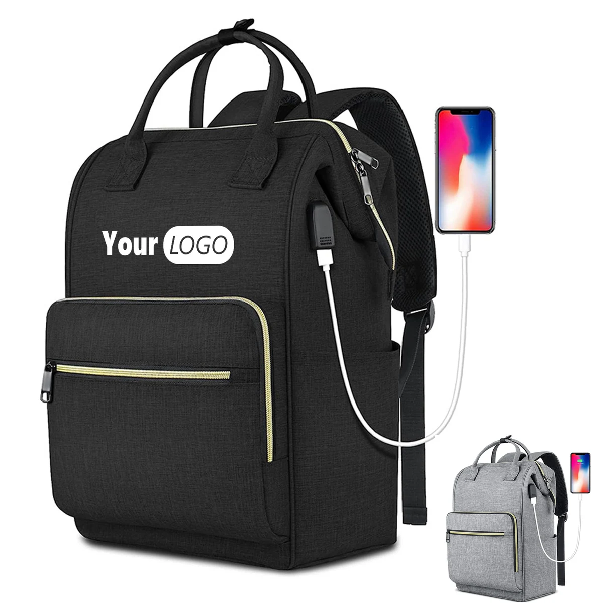 Laptop Backpack with USB Charging Port Carry on Bag for Work 1