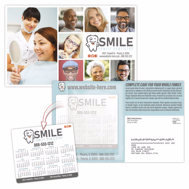 ClearPeel Postcard (8.5x5.25) - Laminated with 3.5x4 Magnet (25 mil.) - 14 pt.