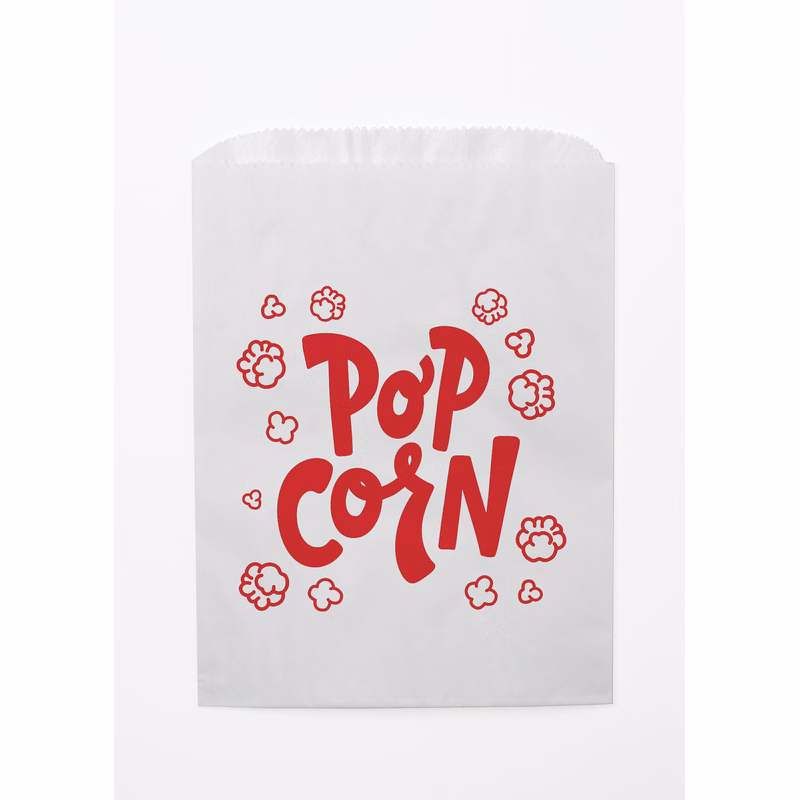 One Color White Food Safe Paper Bags (5.75" x 7.5")