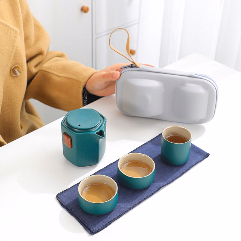 Ceramic Portable Travel Tea Set