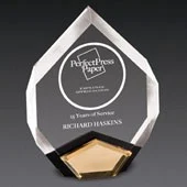 6" x 8" Gold Marquis Acrylic Award 1