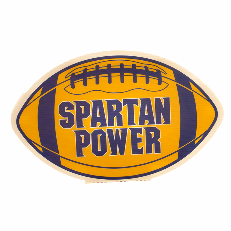 18" x 11" Football Cheer Pom Sign - Digital Full Color Imprint