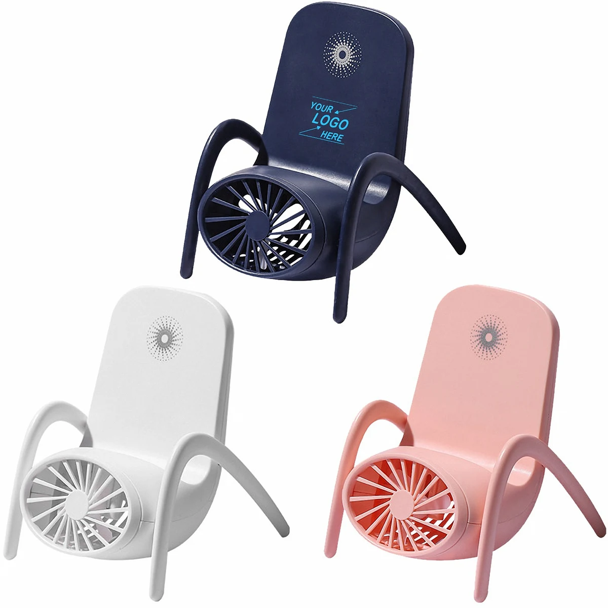 Portable USB Fan with Phone Holder and LED Night Light 1