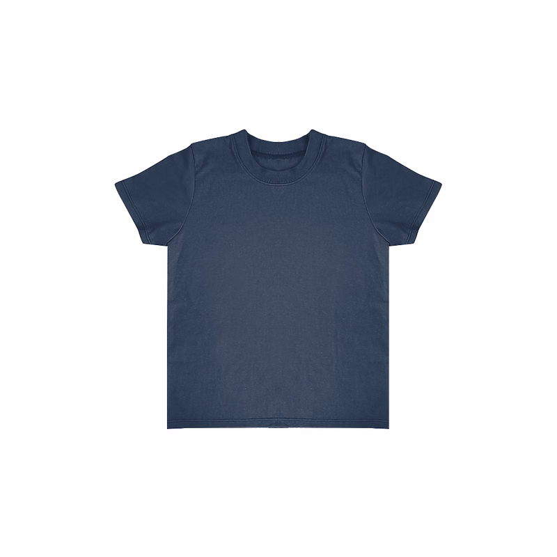 Toddler Organic Short Sleeve Coverstitch Neck Tee