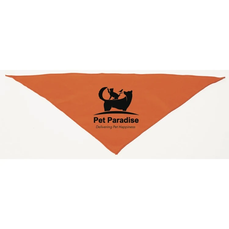 Personalized Small Orange Triangle Pet Bandana 1