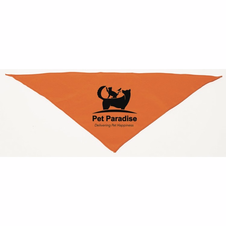 Personalized Small Orange Triangle Pet Bandana