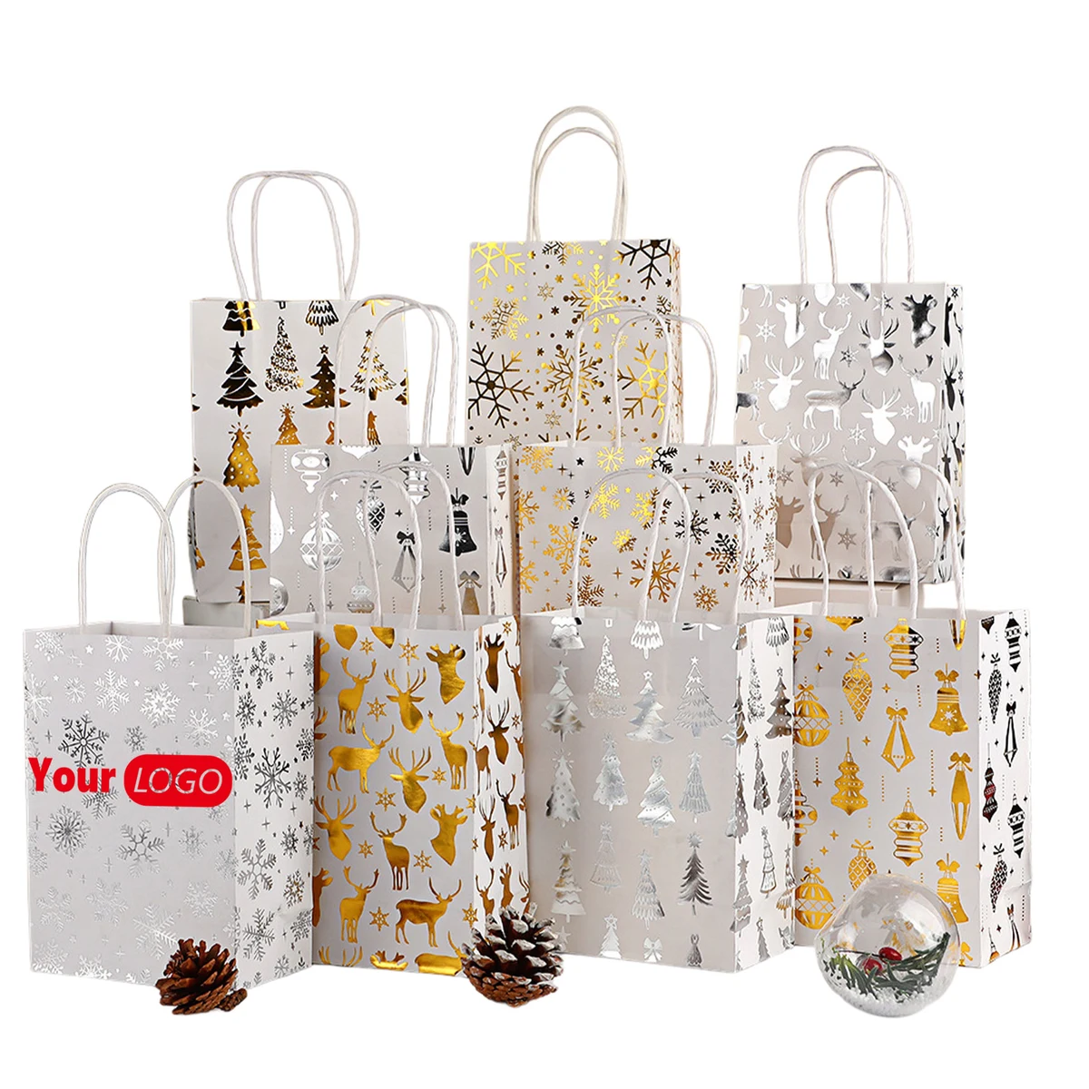 Christmas Gift Wrap Bag with Handles 1