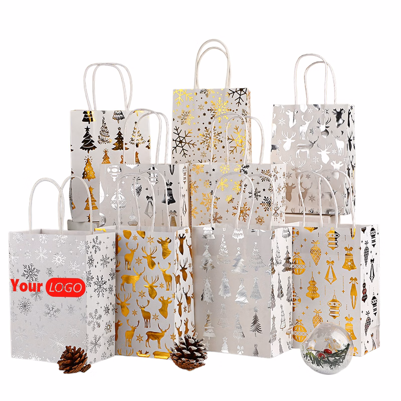 Christmas Gift Wrap Bag with Handles
