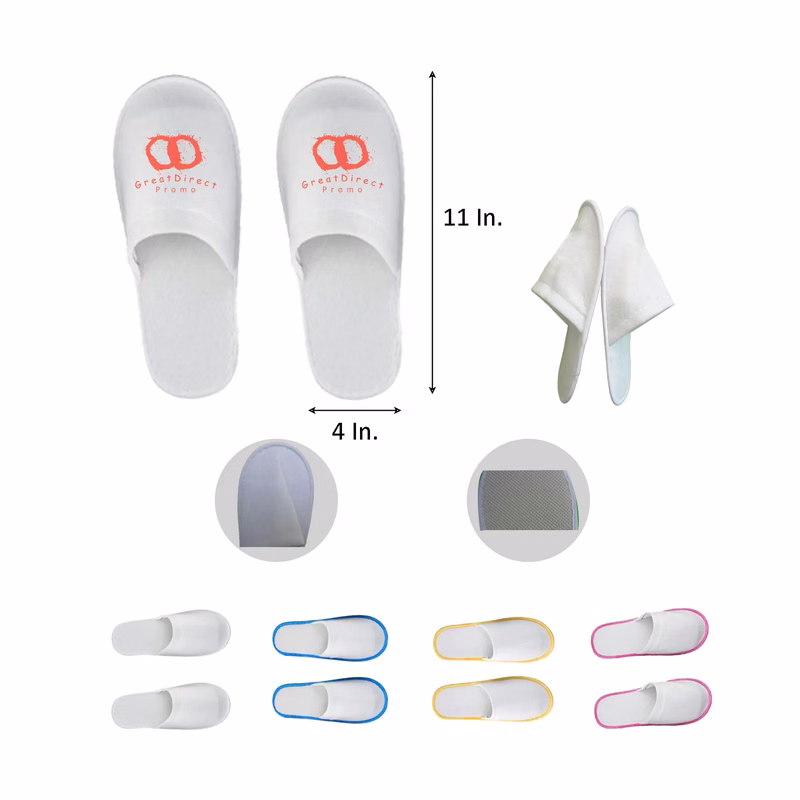 Disposable Plush Slipper MOQ 50 11"L x 4"W