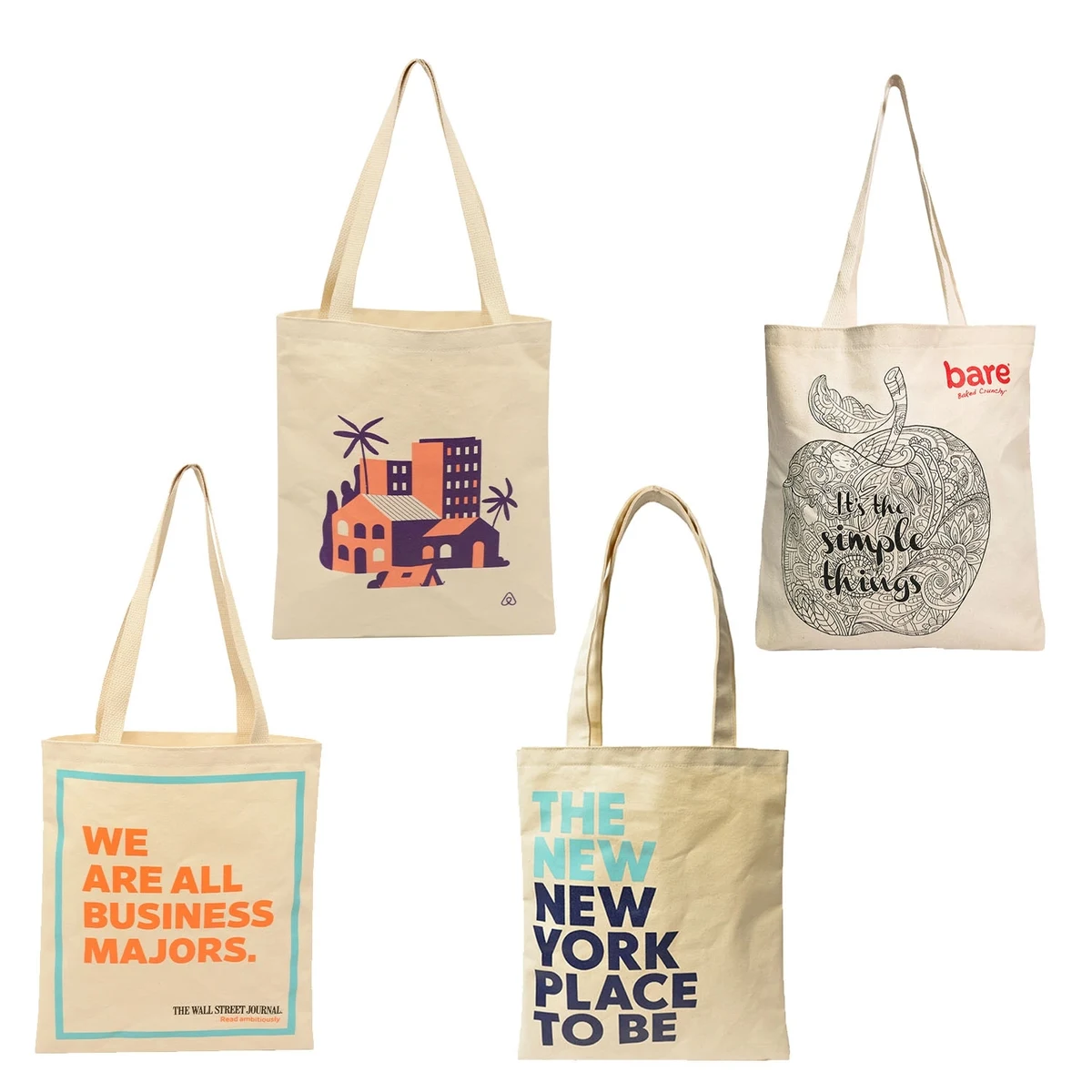 Canvas Magazine Tote Bag, custom tote bag with logo imprint 1