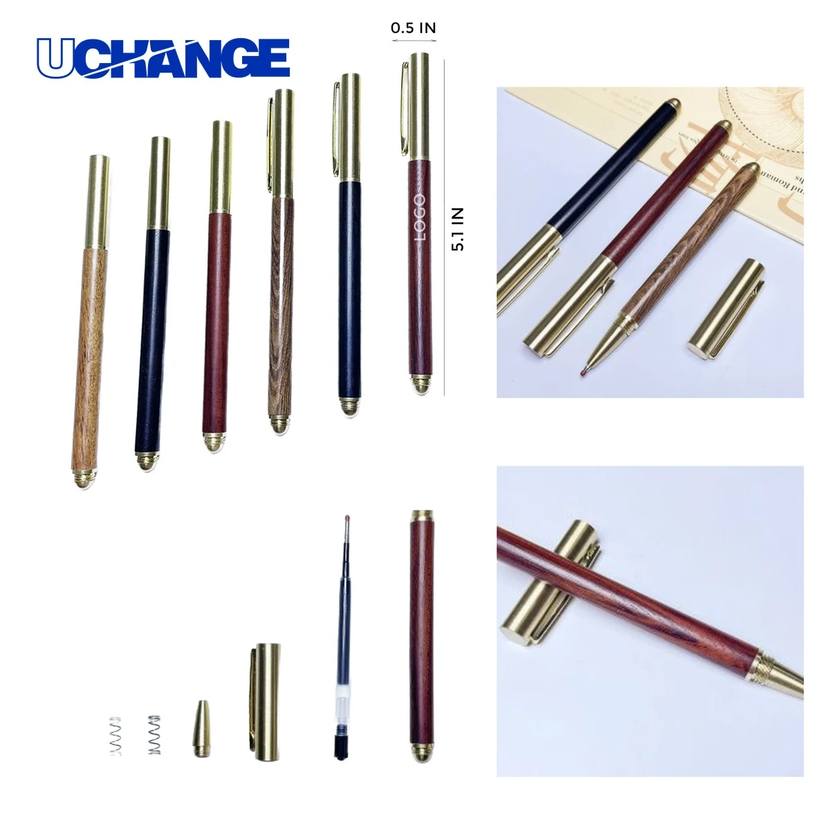 Quality Brass Pen With Sandalwood Body for Luxury Gifts 1
