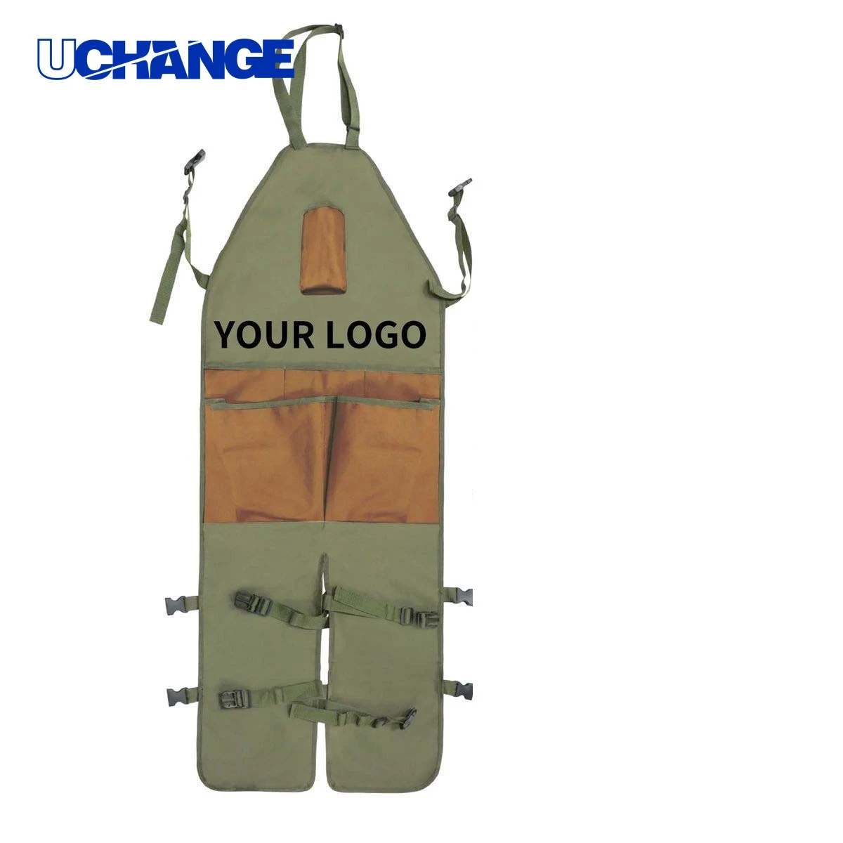 Oxford Cloth Apron with Leg Guards and Pockets for Work Use 1
