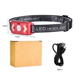 Rechargeable Head Flashlight Lamp With Adjustable White Lights 1