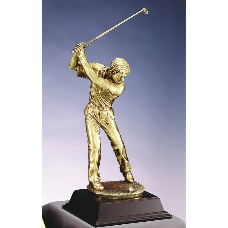 Male Driver - Majestic Resin Golfing Sculpture, 13" 1